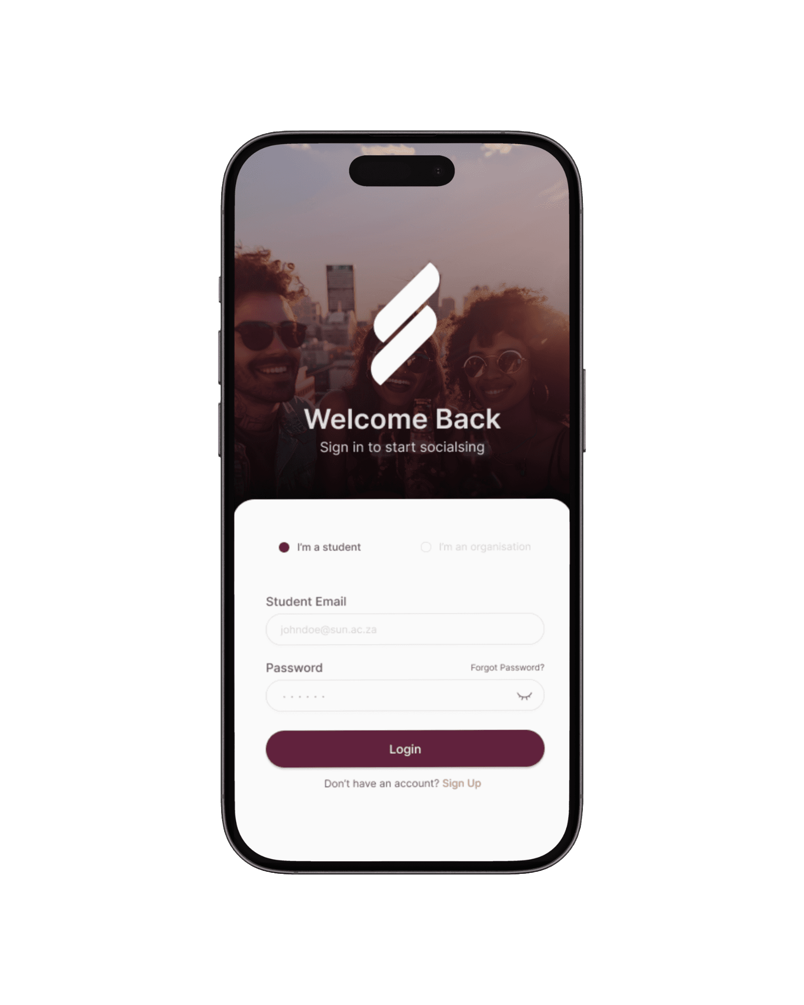 Sign Up with your student email